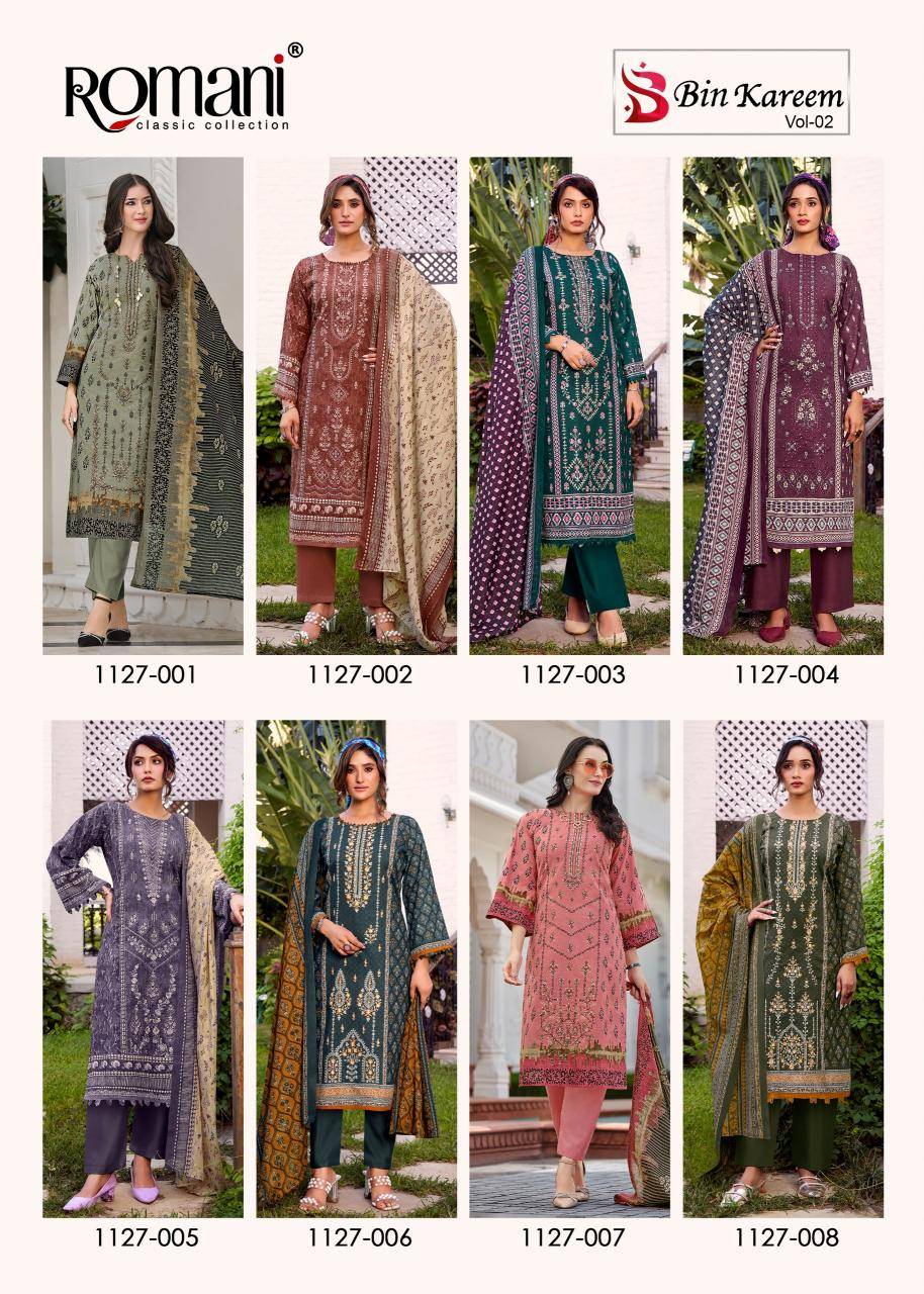 Romani bin kareem vol 2 Designer dress material wholesalers in Delhi